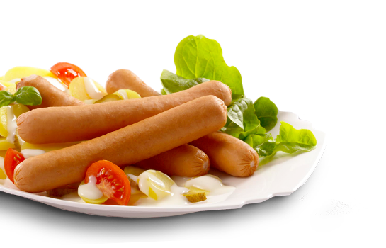 Picture of appetizing sausages